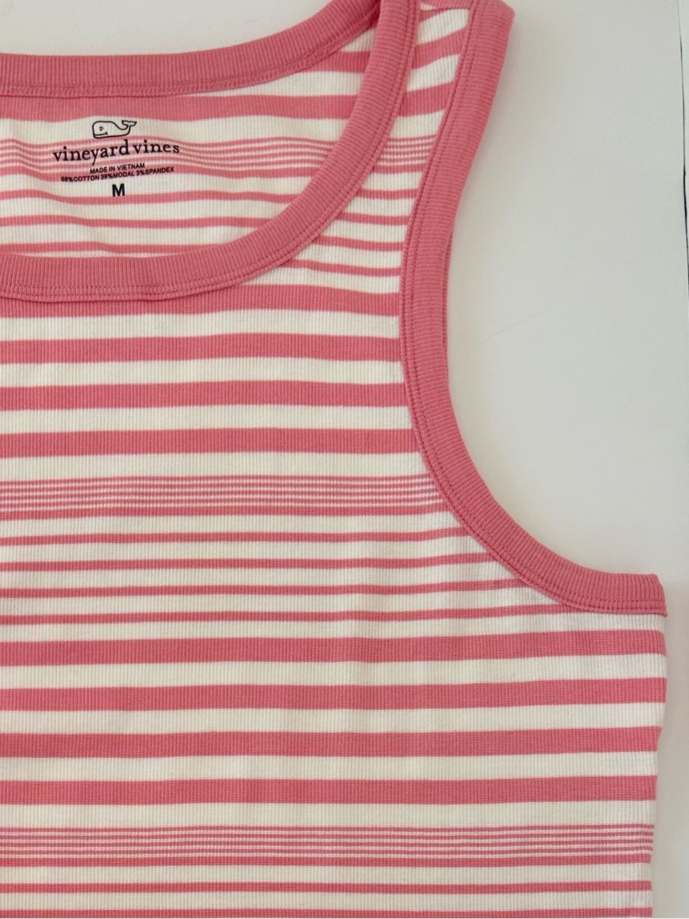 Vineyard Vines Striped Heritage Pink and White Tank Top NWOT
